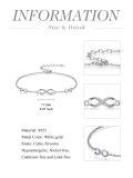 TOUPOP 925 Sterling Silver Infinity Anklet Adjustable Ankle Bracelet Gift for Women-0-2