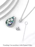 TOUPOP Sterling Silver 12 Month Birth Flower Cremation Urn Necklace-0-6