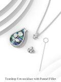 TOUPOP Sterling Silver 12 Month Birth Flower Cremation Urn Necklace-0-6