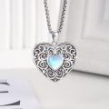 wholesale 925 Sterling Silver Heart Locket Necklace With Photo-0-5