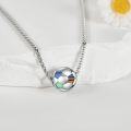 wholesale 925 Sterling Silver Rainbow Soccer Ball Pendant Necklace for Men & Women-0-4