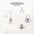 wholesale 925 Sterling Silver Sports Themed Teardrop Dangle Earrings with Bowling Pins and Ball Design for Women-0-2