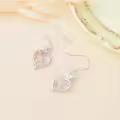 TOUPOP Sterling Silver Rose Heart Butterfly Initial K Letter Drop Dangle Earrings-0-4