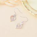 TOUPOP Sterling Silver Rose Heart Butterfly Initial K Letter Drop Dangle Earrings-0-4