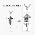 wholesale 925 Sterling Silver Scorpion on Cross Mens Pendant Necklaces-0-4