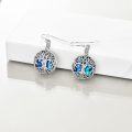 wholesale TOUPOP Tree Earrings Tree Dangle Earrings For Women 925 Sterling Silver Moonstone/turquoise/malachite/tiger Eye/celtic Knot Earrings Jewelry Birthday Gifts For Women Girls -0-4