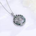 wholesale 925 Sterling Silver & Turquoise Tree of Life Pendant with 16 Charm - 20mm-0-1