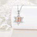 wholesale 925 Sterling Silver Book Pendant with Star of David Necklace for Women and Men-0-4