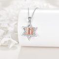 wholesale 925 Sterling Silver Star Of David Necklace With Open Book Pendant-0-4
