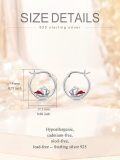 wholesale 925 Sterling Silver Pig Hoop Earrings - Adorable Animal  for Her-0-1