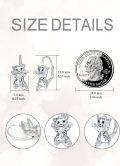 wholesale 925 Sterling Silver Cat Hoop Earrings - Adorable Kitty  for Her-0-1