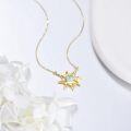 wholesale 14K Gold Opal Star and Moon Celtic Knot Necklace - Irish s for Women-0-5