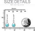 wholesale 925 Sterling Silver Birthstone Threader Earrings Infinity Long Chain Drop Pull Through 12 Stone Birthday Jewelry Gifts for Women-0-88