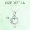 TOUPOP Sterling Silver Lily of the Valley Birth Flower Necklace-0-4