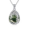 wholesale 925 Sterling Silver Filigree Teardrop Pendant Necklace for Women-0-59