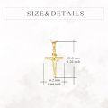 wholesale 14K Gold Crucifix Pendant Necklace Christian s for Men & Women-0-3
