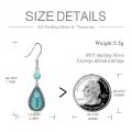 wholesale 925 Sterling Silver Teardrop Turquoise Stone Drop Earrings for Women-0-2