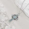 wholesale 925 Sterling Silver Celtic Knot Star of David Pendant with Abalone Shell Inlay and Chain-0-2