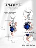 wholesale 925 Sterling Silver Angelic Axolotl with Blue Crystal Pendant Necklace for Women Girls Gifts-0-5