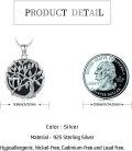 wholesale 925 Sterling Silver Black Onyx Tree of Life Necklace Celtic s for Women Men-0-3