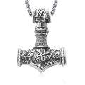 wholesale 925 Sterling Silver Thor Hammer Necklace Wholesale Viking Mjolnir Pendant-0-0