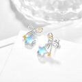 wholesale 925 Sterling Silver Blue Opal Star Drop Earrings for Women Celestial Jewelry-0-1