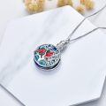 TOUPOP 925 Sterling Silver Red Cardinal Necklace Urn Ashes Memorial Jewelry-0-4