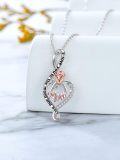 wholesale TOUPOP Gifts For Mom Grandma Nana Wife Daughter 925 Sterling Silver Rose Flower Love Heart Necklaces I Love You To The Moon And Back Gifts For Women -0-3