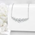 wholesale 14k White Gold Lab Diamond Necklace With Seven Brilliant Stones-0-8