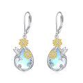 wholesale 925 Sterling Silver Dragonfly Moonstone Hypoallergenic Leverback Dangle Earrings for Women Gifts-0-0