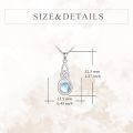 wholesale 925 Sterling Silver Moonstone and Peridot Celtic Knot Pendant Necklace-0-5