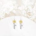 wholesale 925 Sterling Silver Sunflower Love Drop Earrings for Women -0-3
