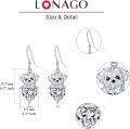 wholesale Metal Birthstone Dog Earring Maltese Dangle Earrings Gift for Women-0-5