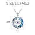 TOUPOP Sterling Silver & Crystal Tree Of Life Evil Eye Protection Pendant Necklace-0-2