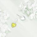 wholesale 925 Sterling Silver Tennis Ball Heart-Shaped Drop Earrings - Sports Themed Gifts for Her-0-3