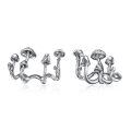 wholesale 925 Sterling Silver Mushroom Earrings-0-0