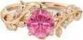 wholesale 10K Solid Gold 1Ct Round Gemstone Vintage Engagement Ring for Women-0-0