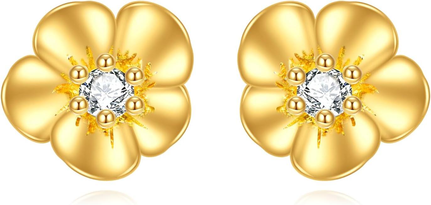 wholesale 14K Gold Axolotl Stud Earrings with Green Heart-Shaped Stone - Adorable Animal s for Women-0-1