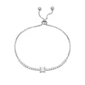 TOUPOP Sterling Silver Birthstone Adjustable Tennis Bracelet-0-0