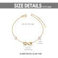wholesale 14k Gold Infinity Bracelet With 5mm Natural Freshwater Pearls Yellow Gold Plated For Women-0-3