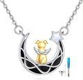 wholesale 925 Sterling Silver Moon Cat Star Cremation Jewelry Keepsake Urn Necklace for Ashes Memory Gift-0-0