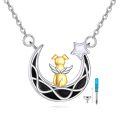 wholesale 925 Sterling Silver Moon Cat Star Cremation Jewelry Keepsake Urn Necklace for Ashes Memory Gift-0-0