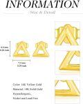 wholesale 14K Gold Triangle Stud Earrings - 14K Gold Minimalist for Her-0-3