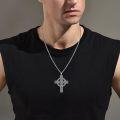 wholesale 925 Sterling Silver Celtic Knot Cross Pendant Necklace with Chain 24-0-5