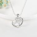 wholesale 925 Sterling Silver Heart Pendant with Engraved Message You keep me safe and You keep me wild Matching Chain for Sisters or Best Friends-0-4