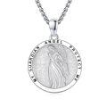 wholesale 925 Sterling Silver Guardian Angel Protection Pendant Necklace-0-0
