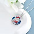 TOUPOP Sterling Silver Blue Crystal Animal Pendant Necklace Gift-0-4