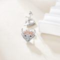 wholesale 925 Sterling Silver Highland Cow Head with Flowers Stud Earrings Hypoallergenic for Sensitive Ears-0-2