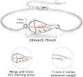 wholesale 925 Sterling Silver Infinity Faith Cross Angel Wing Charm Ankle Anklet Religious s for Women-0-5