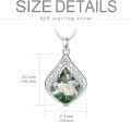 wholesale Filigree Teardrop Necklace 925 Sterling Silver Teardrop Gemstone Pendant Jewelry Gifts For Women -0-5